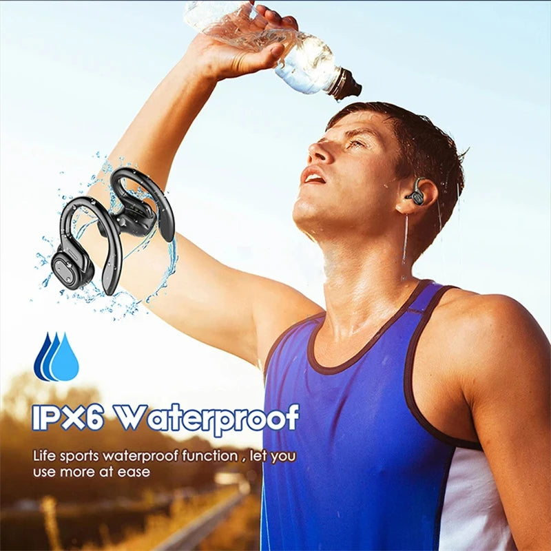 Bluetooth Earbuds Wireless Earphones Sport Ear Hook Headset 9D Stereo Sound Waterproof Headphones In Ear With Microphone