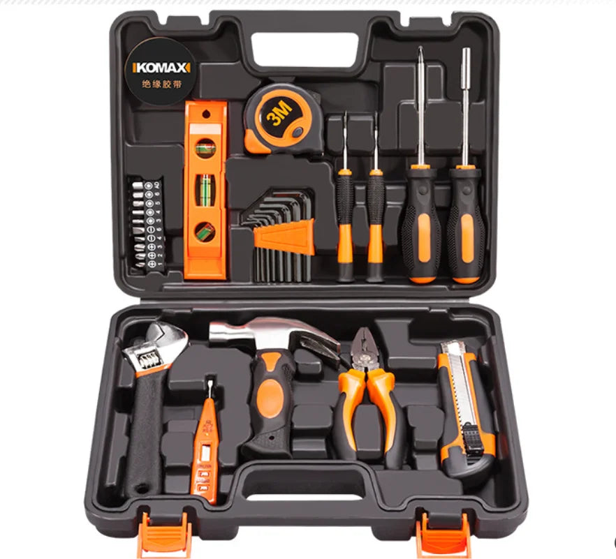 Home Tool Set With Storage Box Hardware Tools Kit Diy