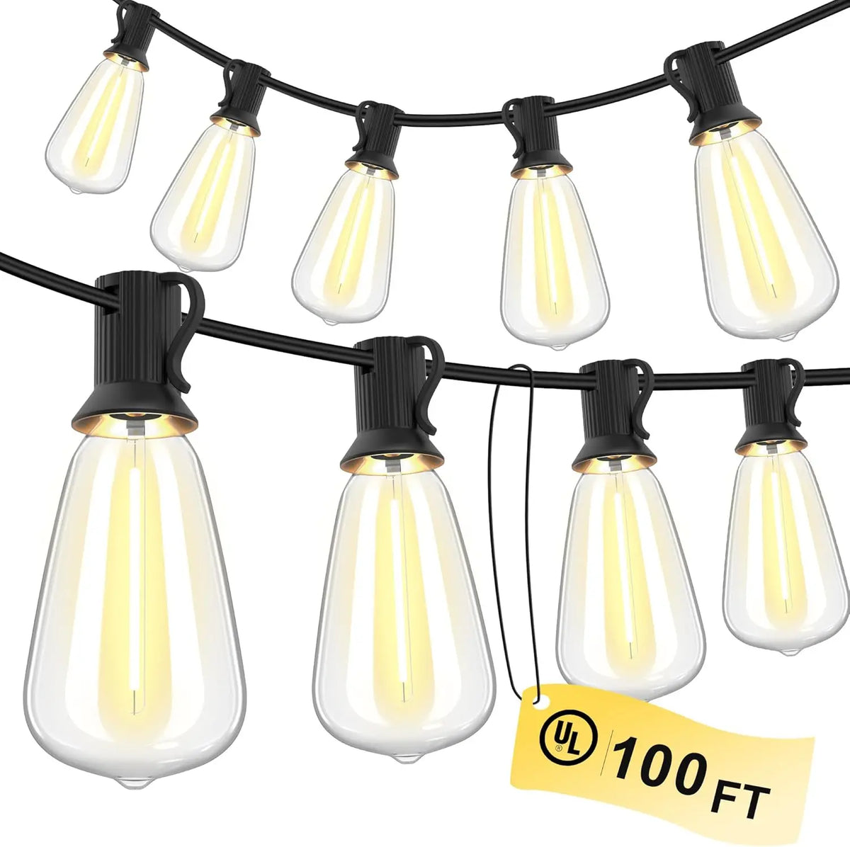 MIMIRGB Dimmable LED Outdoor String Lights For Patio Decoration