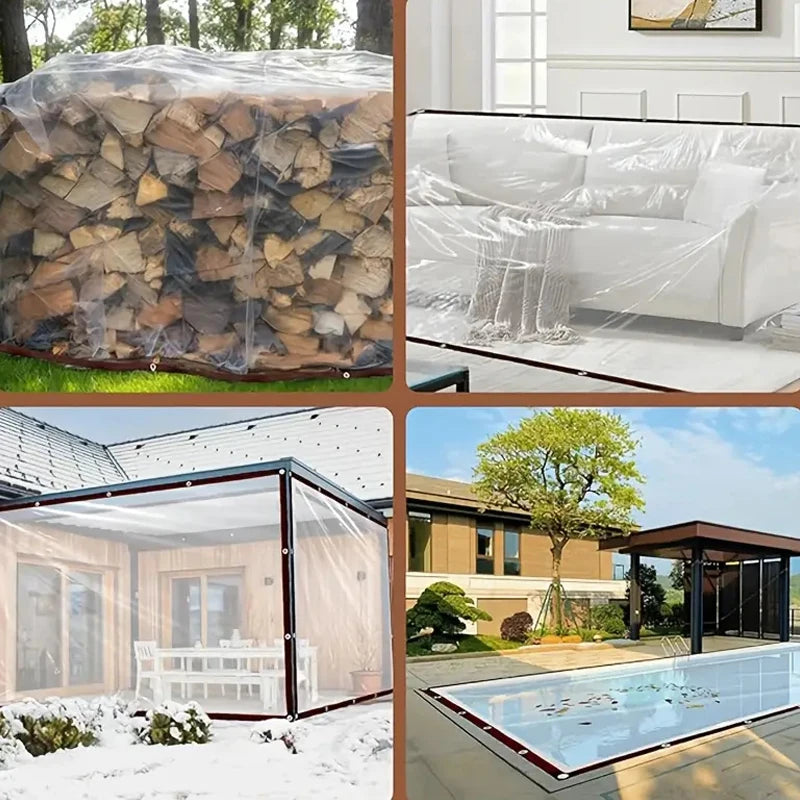 Transparent Waterproof Cloth Thick Rainproof Plastic Cloth Plant Cold-proof Heat Resistant