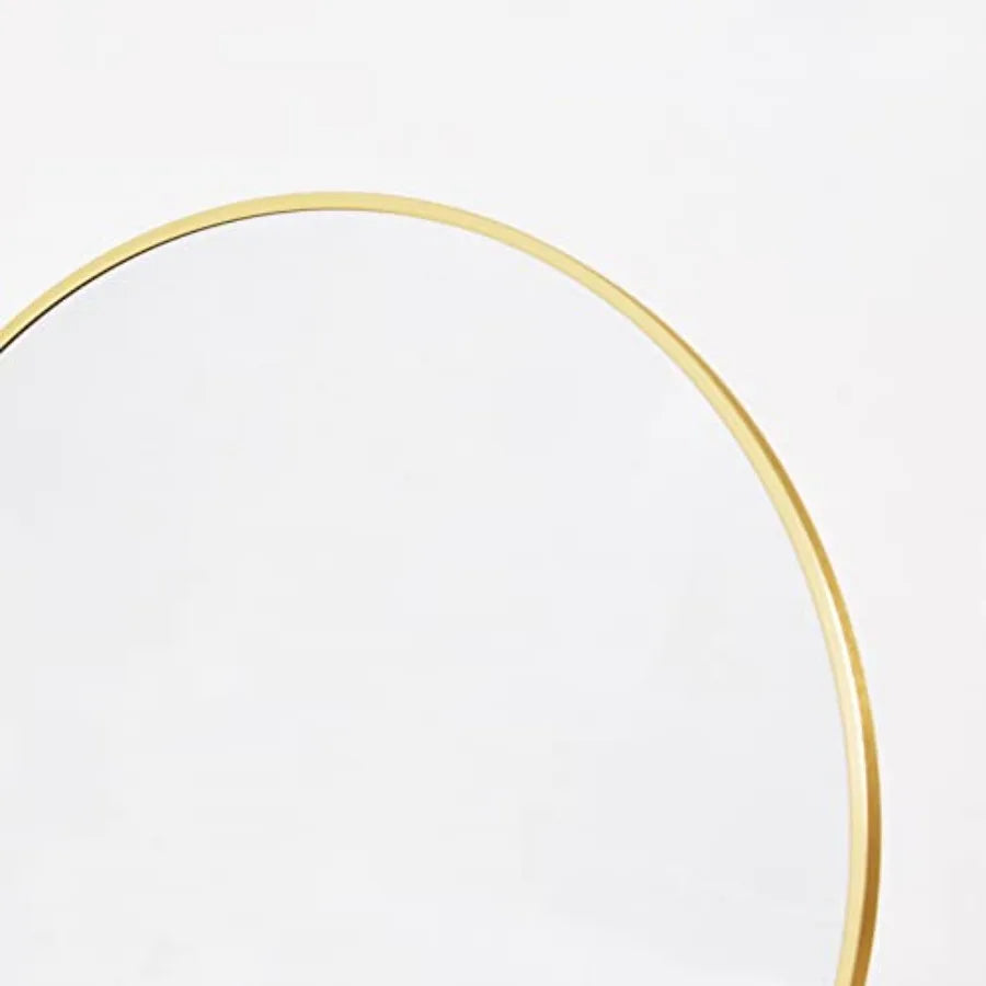 Round Mirror 30 Wall Mounted Circle Mirrors Vanity Mirror with Brushed Aluminum Alloy Frame Modern Decoration for Bathroom, Liv