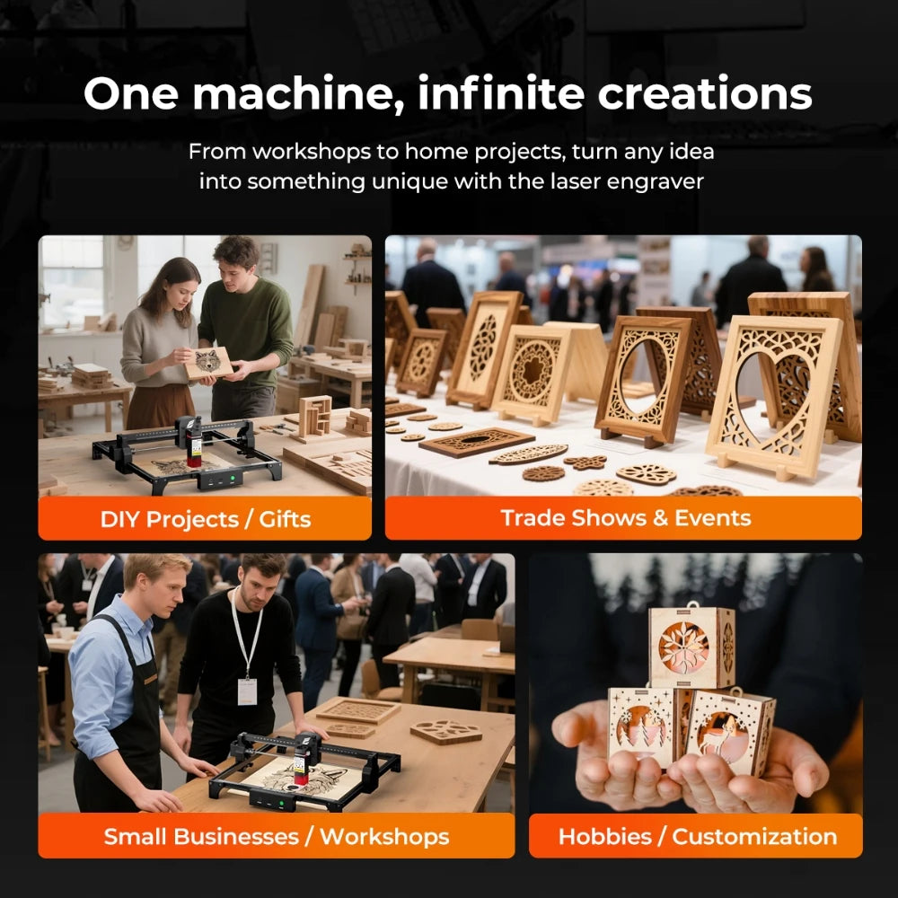 ELIDOR 12W Laser Engraver For Wood And Leather Cutting