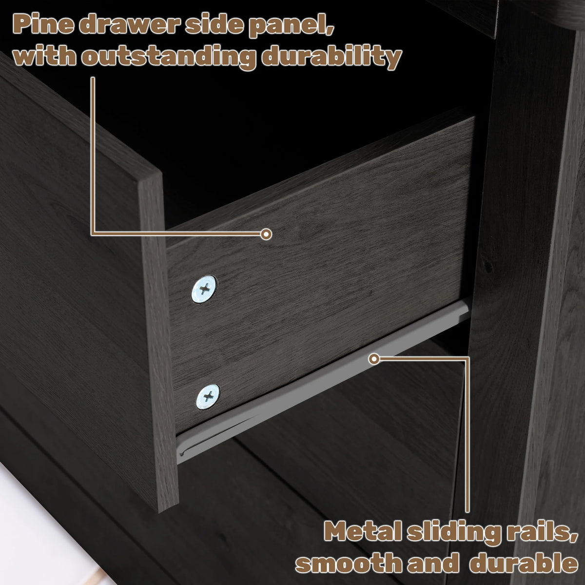 Wood 6 Dresser Drawers Cabinet for Living Room Stable Structure Storage Wide Chest of Drawers Furniture For Bedroom