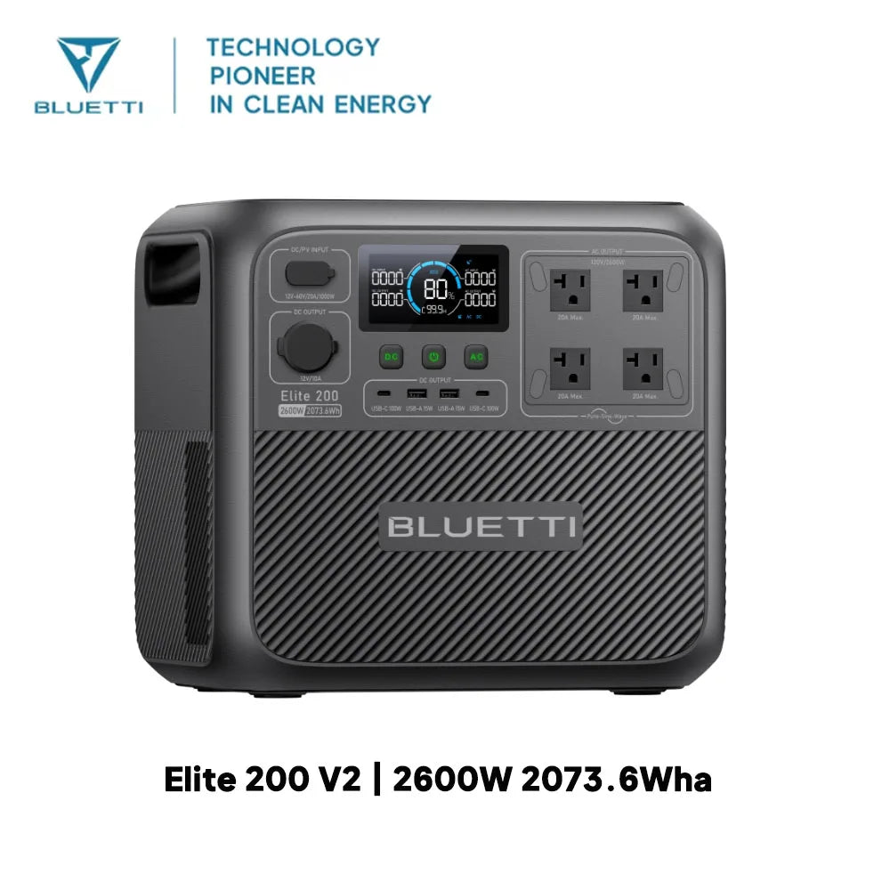 Elite 200 Portable Power Station High Capacity Solar Generator for Outdoor Camping