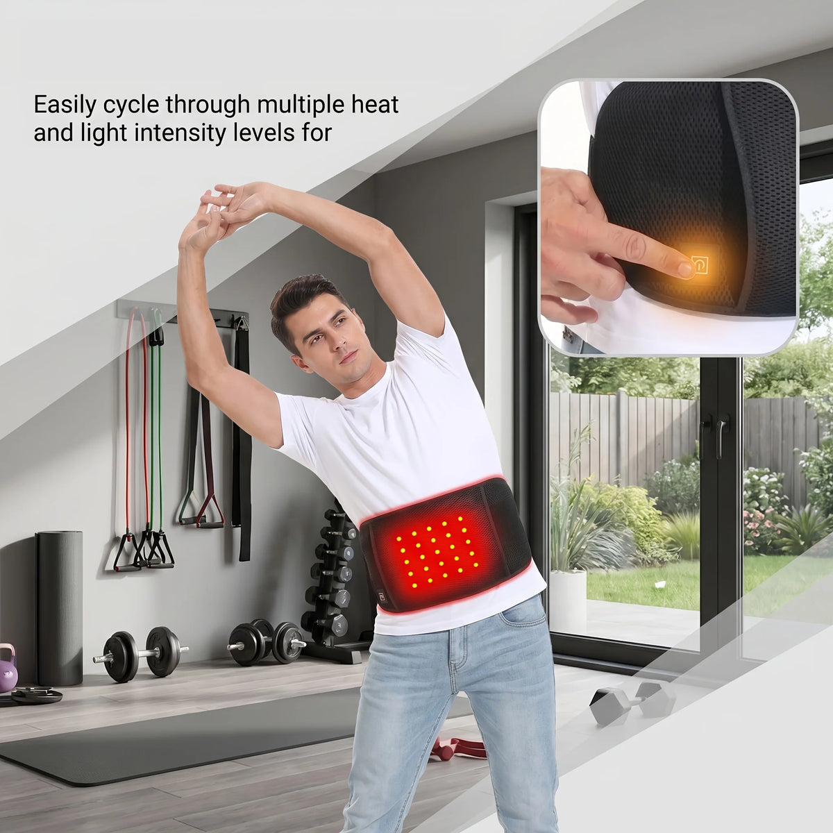 Jitesy EMS Waist Slimming Belt Muscle Stimulator With Heat