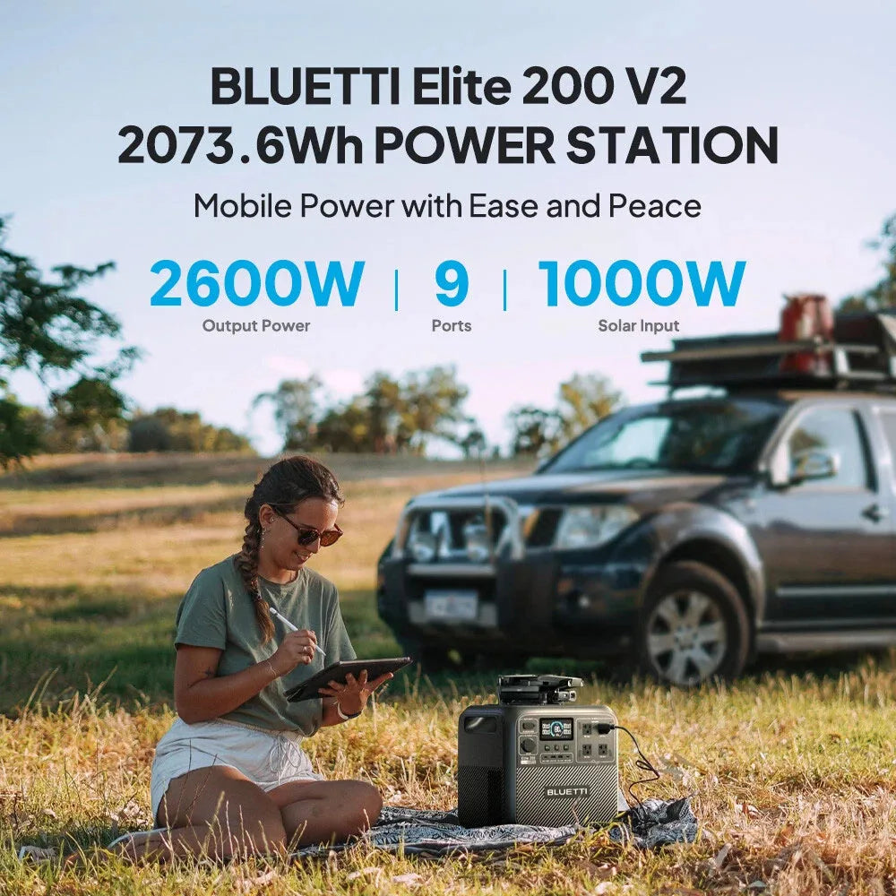 Elite 200 Portable Power Station High Capacity Solar Generator for Outdoor Camping