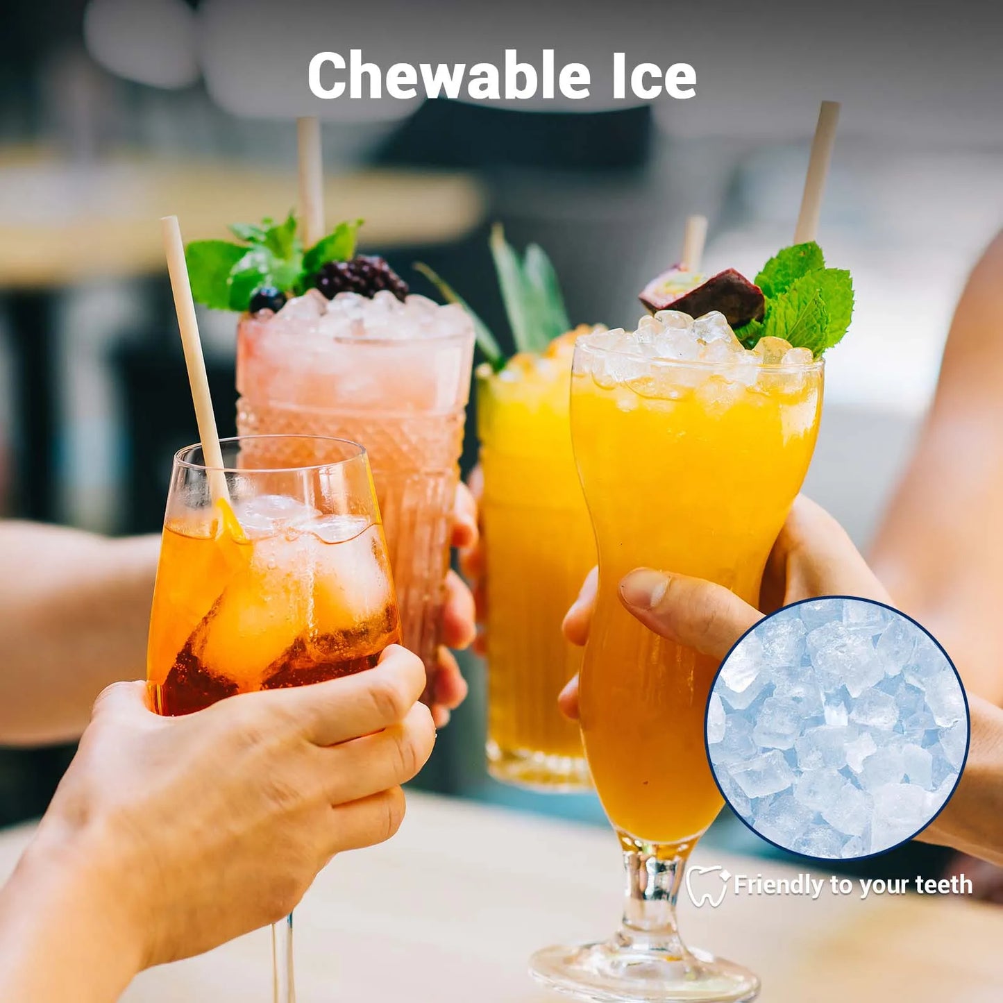 Nugget ice Maker countertop, Soft Pebble Ice Machine 40lbs/Day Small Chewable Pellet ice, Stainless Steel Quiet Ice Maker Self Cleaning, Ice Ready in 6 Mins for Home Kitchen Office