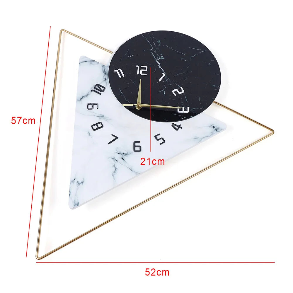 Nordic Modern Wall Clock Decorative Iron Frame Art Piece