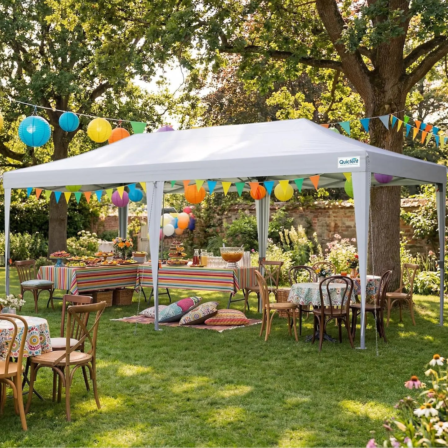 10x20 Pop up Canopy Without Sidewalls Easy set up Canopy Tent Instant Shelter with Windows for Outdoor Events Parties.