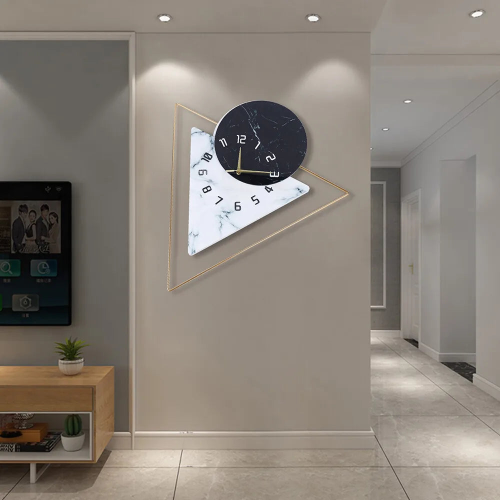 Nordic Modern Wall Clock Decorative Iron Frame Art Piece