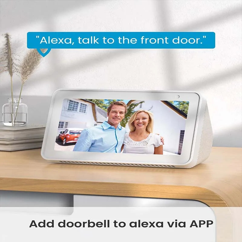 iegeek 5MP wireless doorbell camera, no subscription required , voice converter, two-way audio, PIR motion detection, 2.4GHzWiFi