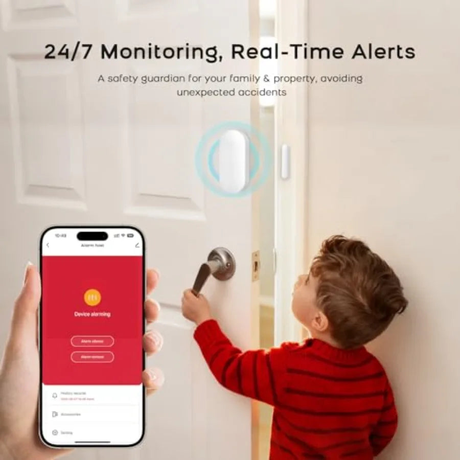 Home Security Alarm System: WiFi+GSM/4G Door/Window Kit with Touch Screen, App Alerts Auto Dial, Alexa-Compatible, for Apartmen