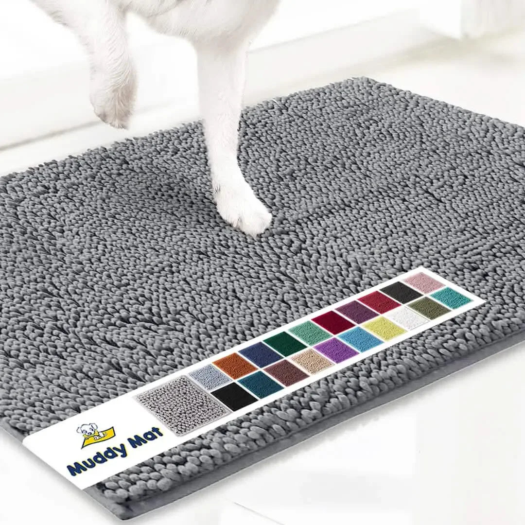 Original Muddy Mat Anti-Mud Doormat Magic Dirt Trapper Highly Absorbent Microfiber Non-Slip Washable Rug Paw Cleaner Floor Mats For Pet Dogs Cats Indoor Outdoor Front Door Entryway