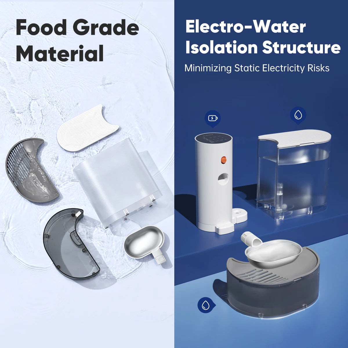 Booteely Automatic Stainless Steel Pet Water Dispenser