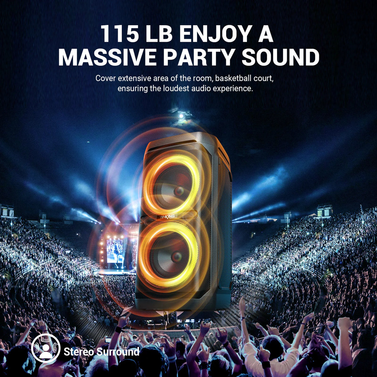 W King Portable Bluetooth Speaker Offering Waterproof Design And Sound