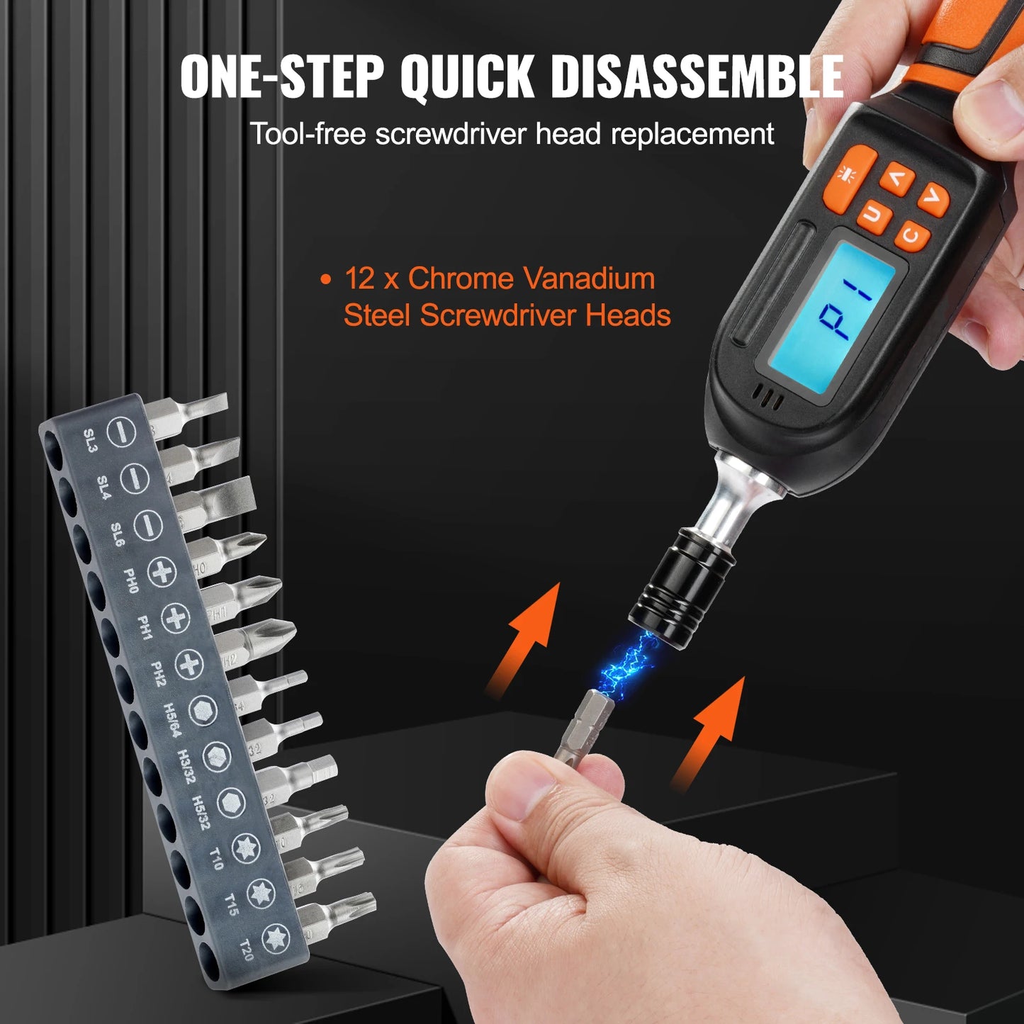 SucceBuy Quarter Inch Digital Torque Screwdriver With LCD