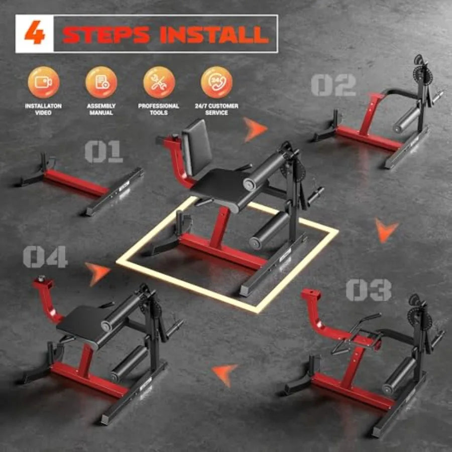 Adjustable Plate Loaded Leg Extension And Curl Gym Machine