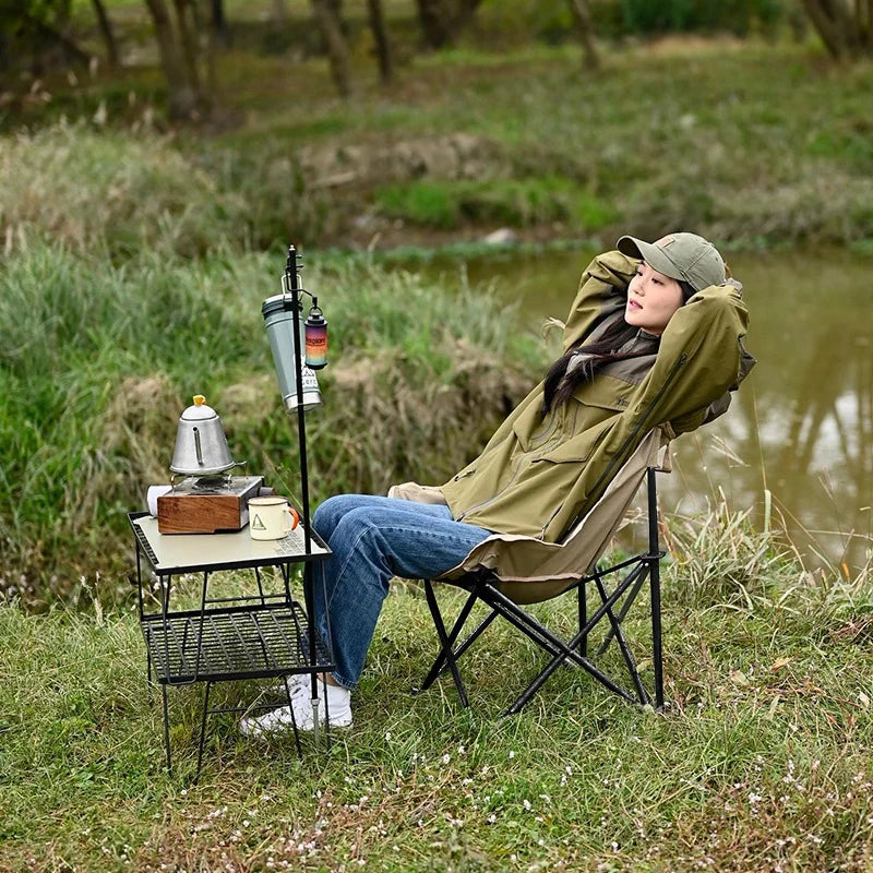 Outdoor Folding Moon Chair Portable Chair Camping Chair Picnic Gear Fishing Small Horse Stool Student Sketching