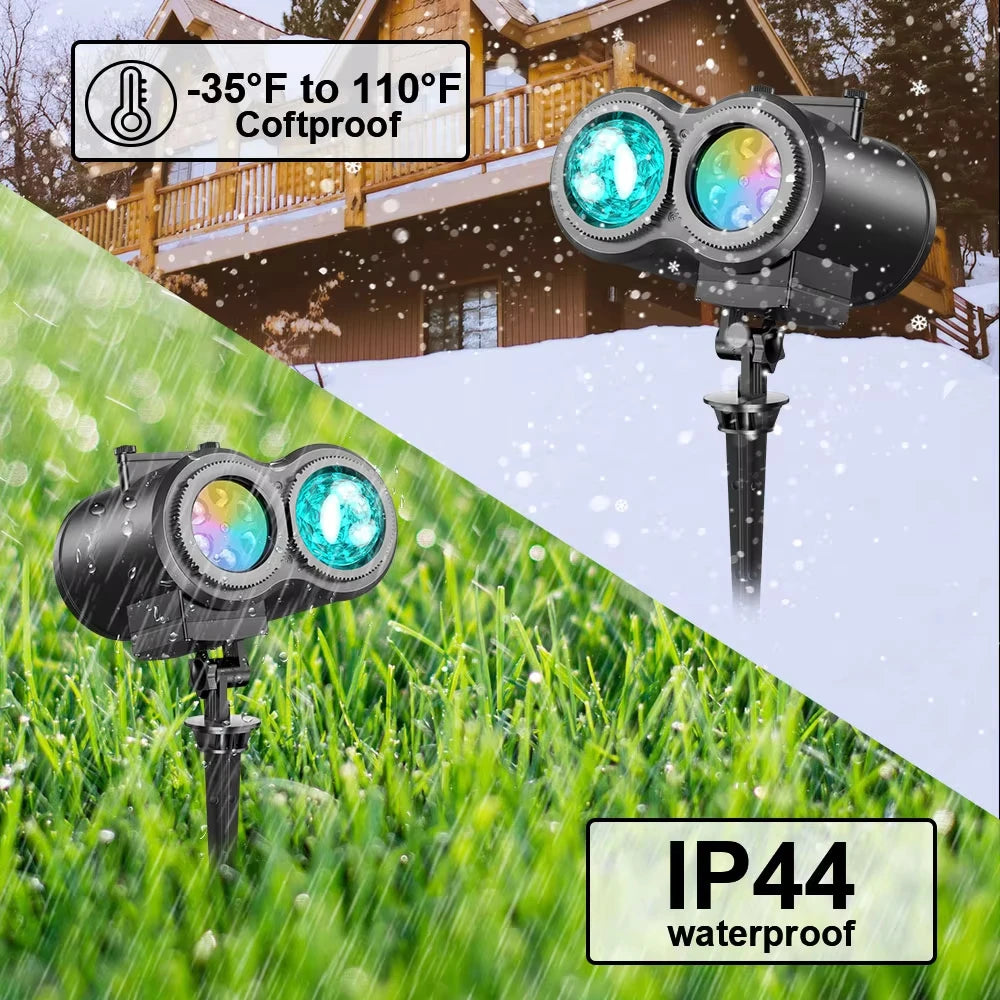 Outdoor Halloween Christmas Projector Light With Moving Animation Effects
