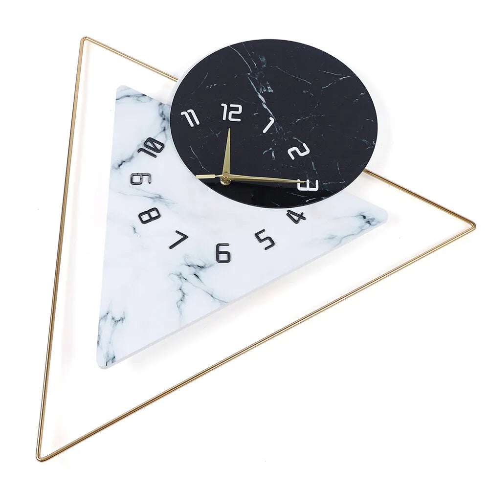 Nordic Modern Wall Clock Decorative Iron Frame Art Piece