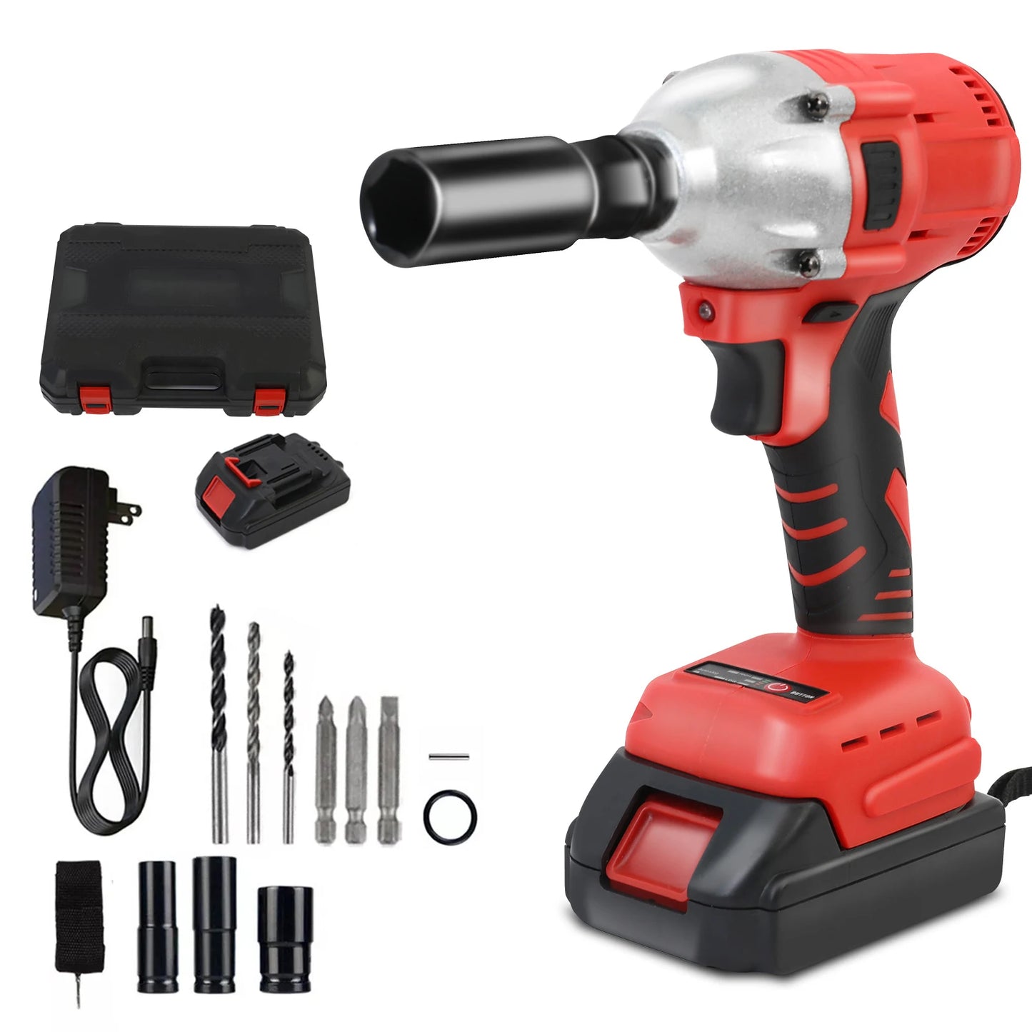 1000Nm Cordless Impact Wrench Brushless 20V For Car And Truck