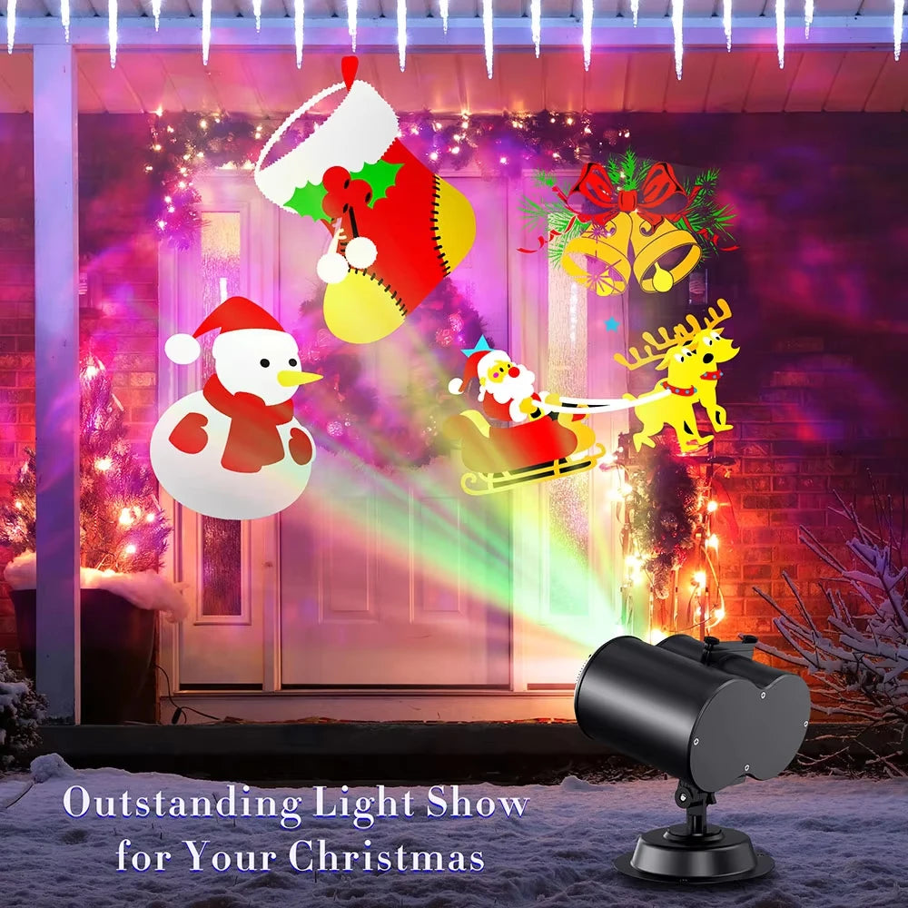 Outdoor Halloween Christmas Projector Light With Moving Animation Effects