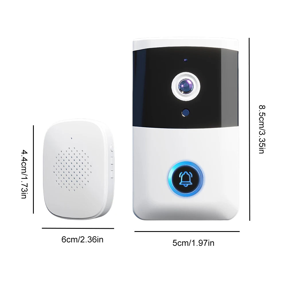 APWIKOGER WiFi Video Doorbell With IR Night Vision Doorbell Camera