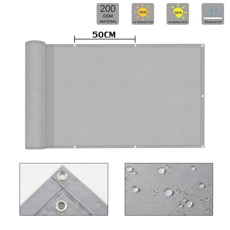 300D Waterproof Fence, Balcony Railing, Privacy Screen, Anti-UV Wind Barrier Fabric Sunblock Shade Cloth