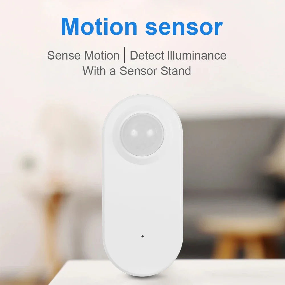 Haozee Smart Motion Sensor Zigbee PIR Motion Sensor with Illuminance Value High Sensitivity Support Home Assistant Zigbee2mqtt