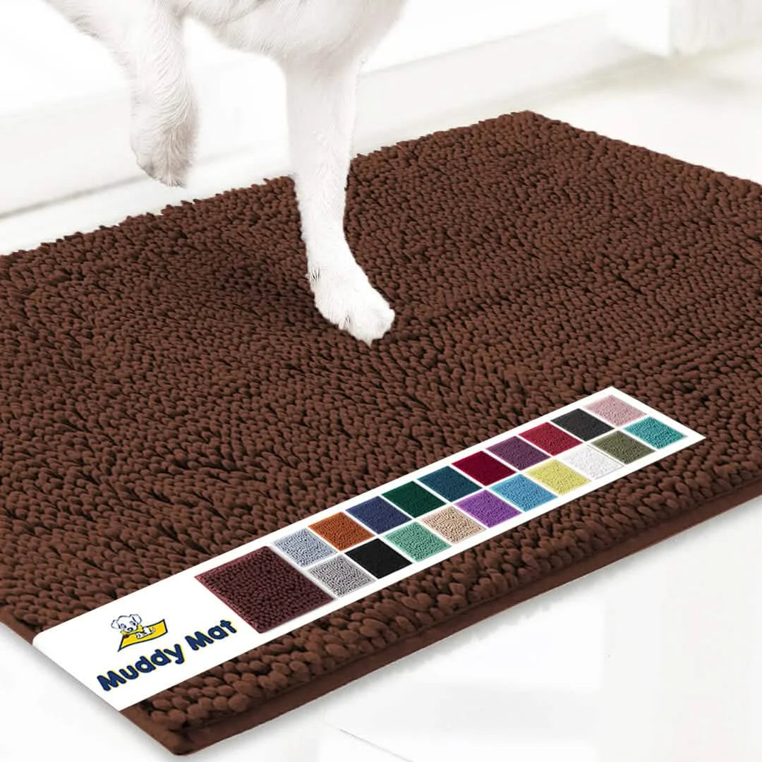 Original Muddy Mat Anti-Mud Doormat Magic Dirt Trapper Highly Absorbent Microfiber Non-Slip Washable Rug Paw Cleaner Floor Mats For Pet Dogs Cats Indoor Outdoor Front Door Entryway