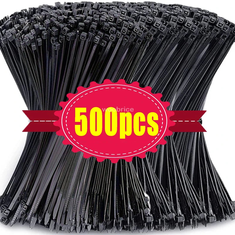Plastic Straps Nylon Cable Ties Plastic Flanges Ties Cable Greenhouse Velcro Clamp Self-locking Fastening Wire Ties