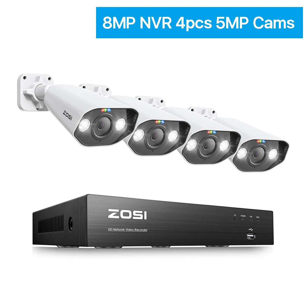 ZOSI 8-Channel 4K Surveillance Kit With AI Starlight Night Vision
