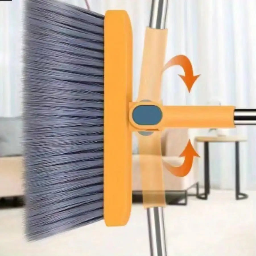 1set Foldable Broom And Dustpan Combination 3-In-1 Sweeping Set Rotatable Household Cleaning Tool For Living Room Bedroom Pet