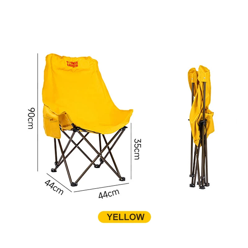 Outdoor Folding Moon Chair Portable Chair Camping Chair Picnic Gear Fishing Small Horse Stool Student Sketching