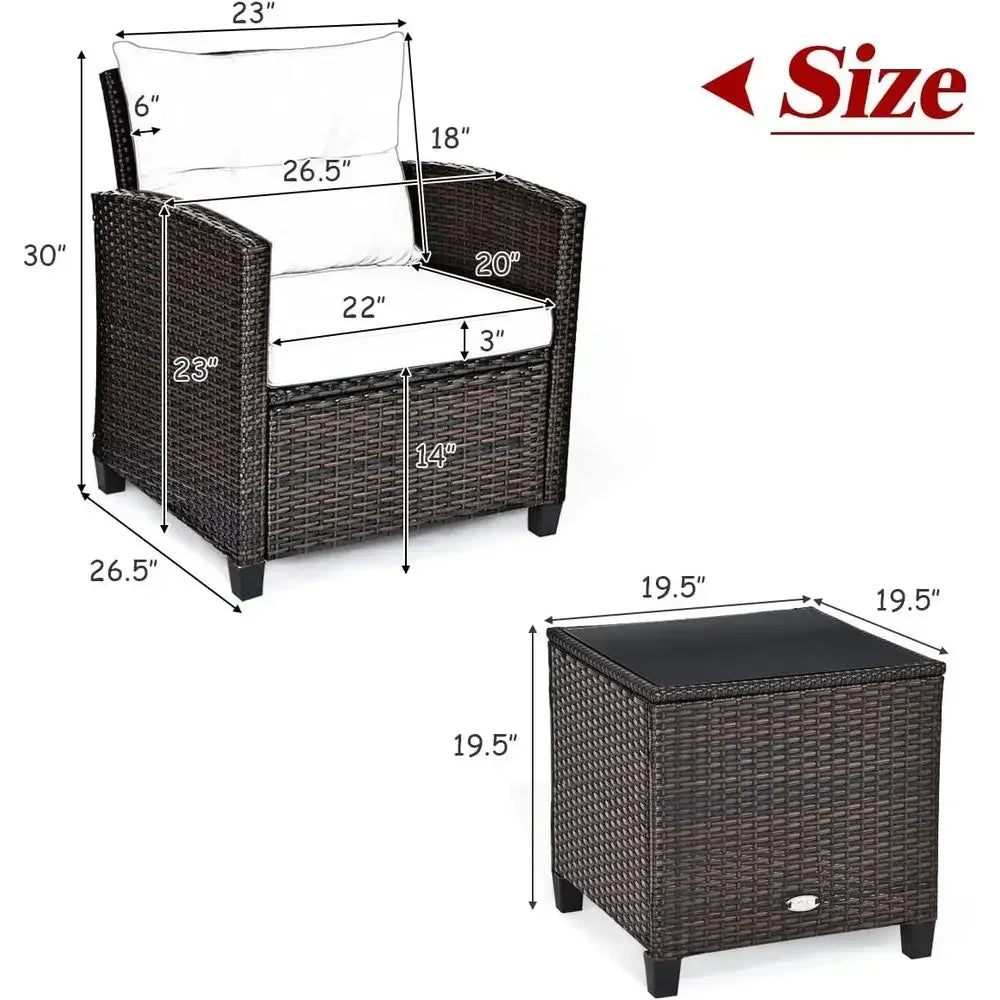 Modern Outdoor Patio Furniture Set With Tempered Glass Table