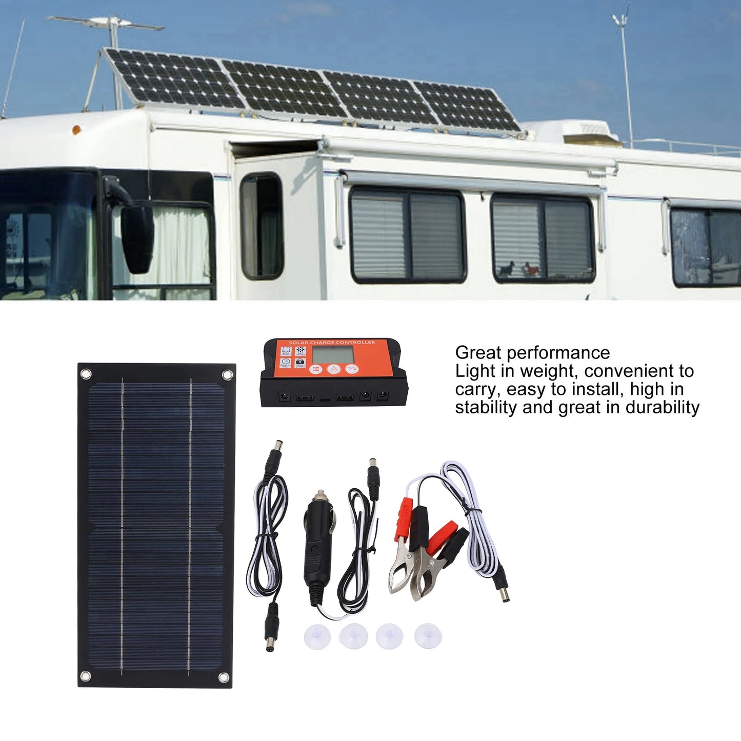 YOSOO Electric 600W Portable Solar Panel Kit With 100A Charge Controller