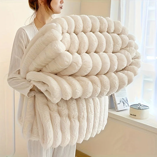 ROSEKIND Plush Fleece Blanket 300GSM Warm Throw For All Seasons