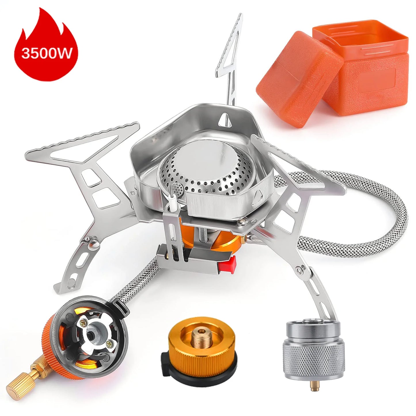 Camping Wind Proof Gas Stove Outdoor Burner Strong Fire Heater Cooker Portable Furnace Supplies Equipment Picnic