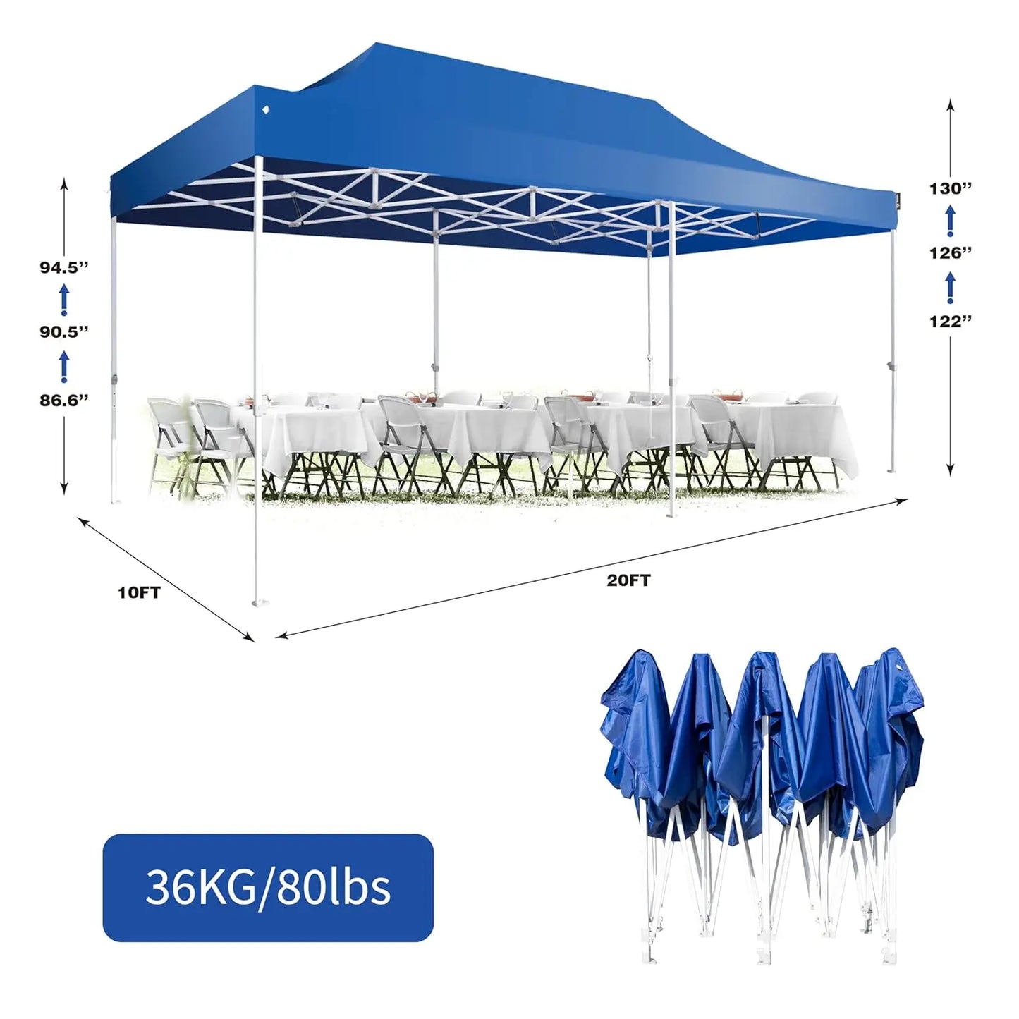 10x20 Canopy Tent Pop Up Tent Canopies Portable Instant Commercial Heavy Duty Outdoor Market Shelter.