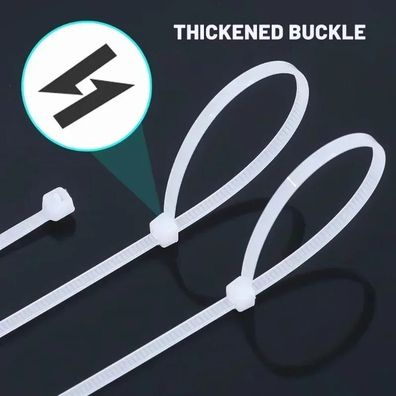 Plastic Straps Nylon Cable Ties Plastic Flanges Ties Cable Greenhouse Velcro Clamp Self-locking Fastening Wire Ties