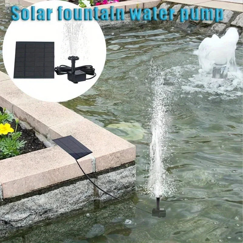 Solar Fountain Pump With 6 Nozzles For Outdoor Garden Decor