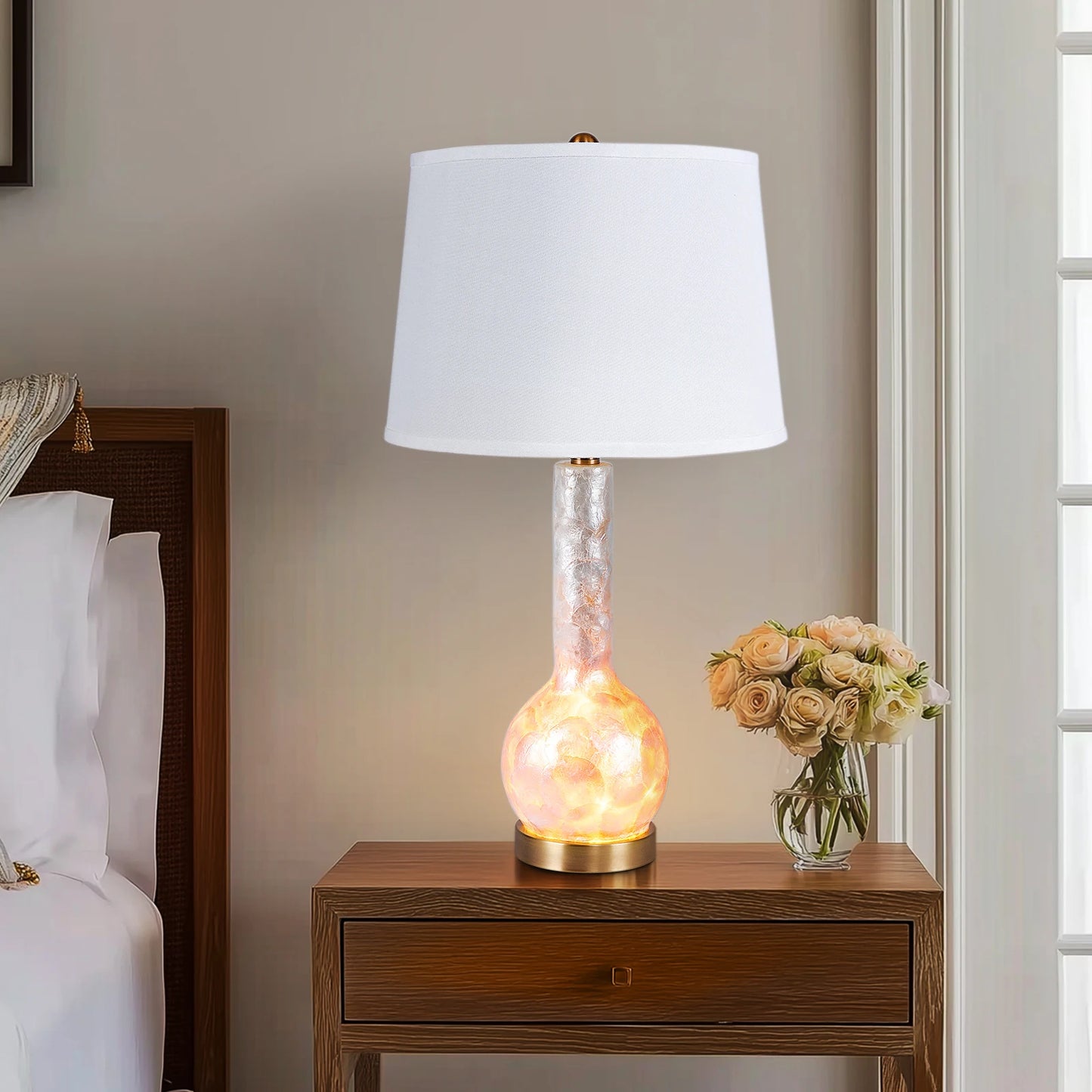 Opal Glass Desk Lamp Luxury Table Light For Hotels