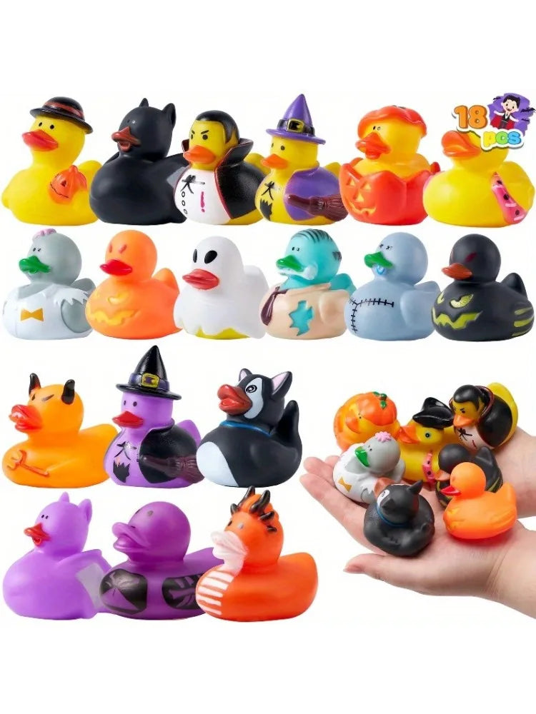 Joyfy 18 Pack Rubber Ducks Halloween Trick Or Treat Novelties