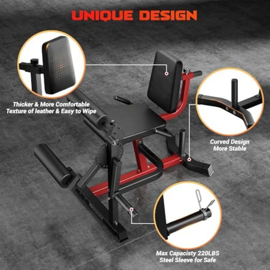 Adjustable Plate Loaded Leg Extension And Curl Gym Machine