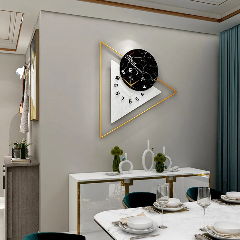 Nordic Modern Wall Clock Decorative Iron Frame Art Piece