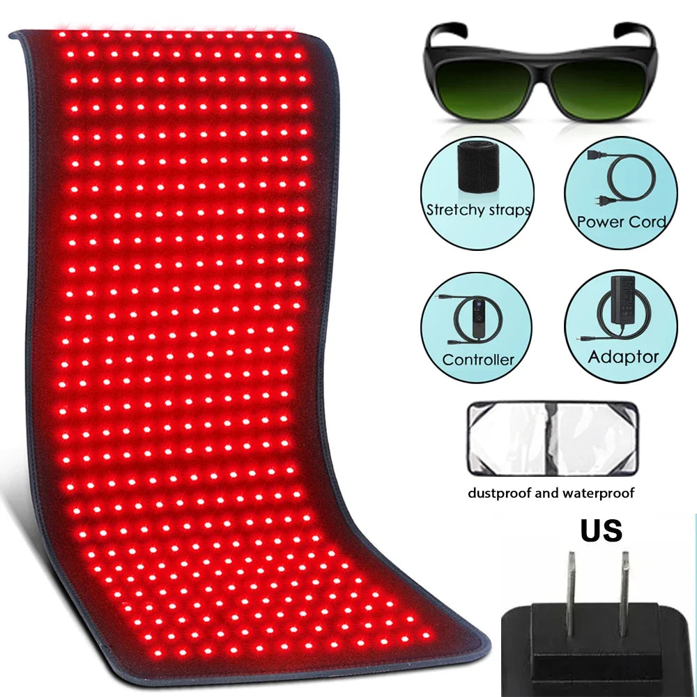 Updated Red Light Therapy Pad for Body. Therapy Mat for Waist Back Shoulder Muscle Pain Relief Relax Infrared Light