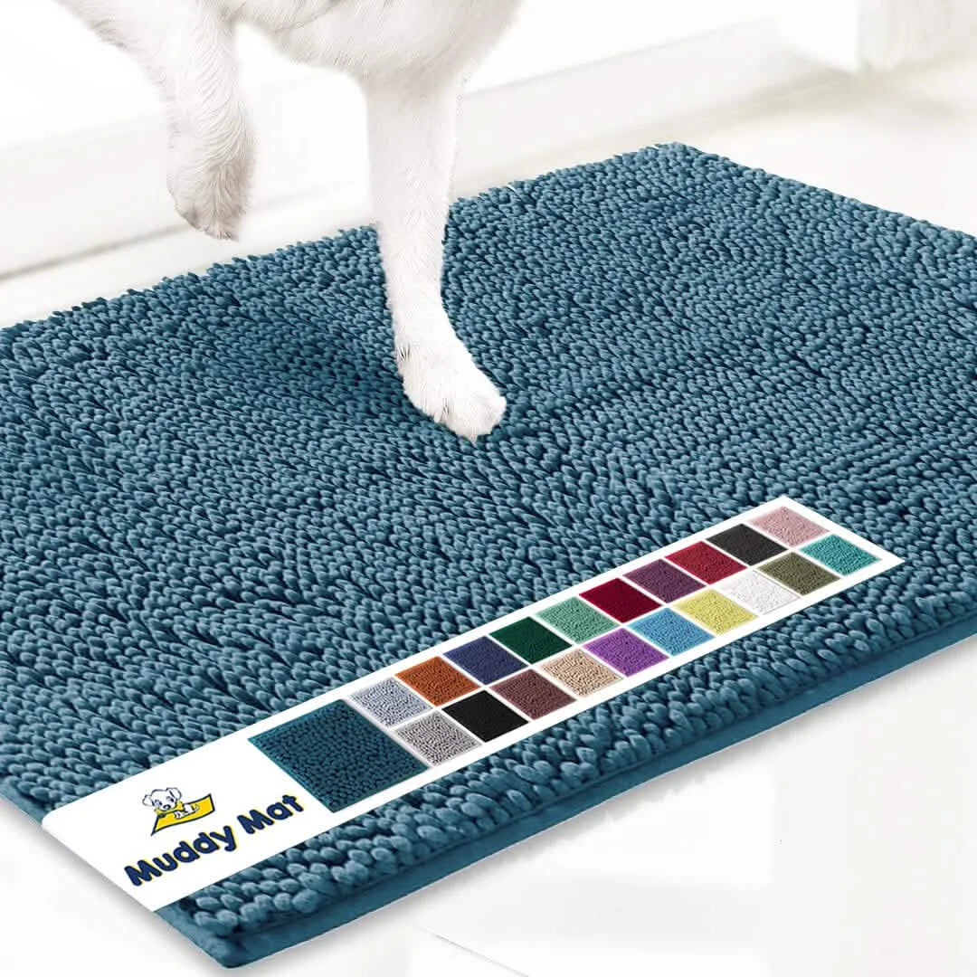 Original Muddy Mat Anti-Mud Doormat Magic Dirt Trapper Highly Absorbent Microfiber Non-Slip Washable Rug Paw Cleaner Floor Mats For Pet Dogs Cats Indoor Outdoor Front Door Entryway