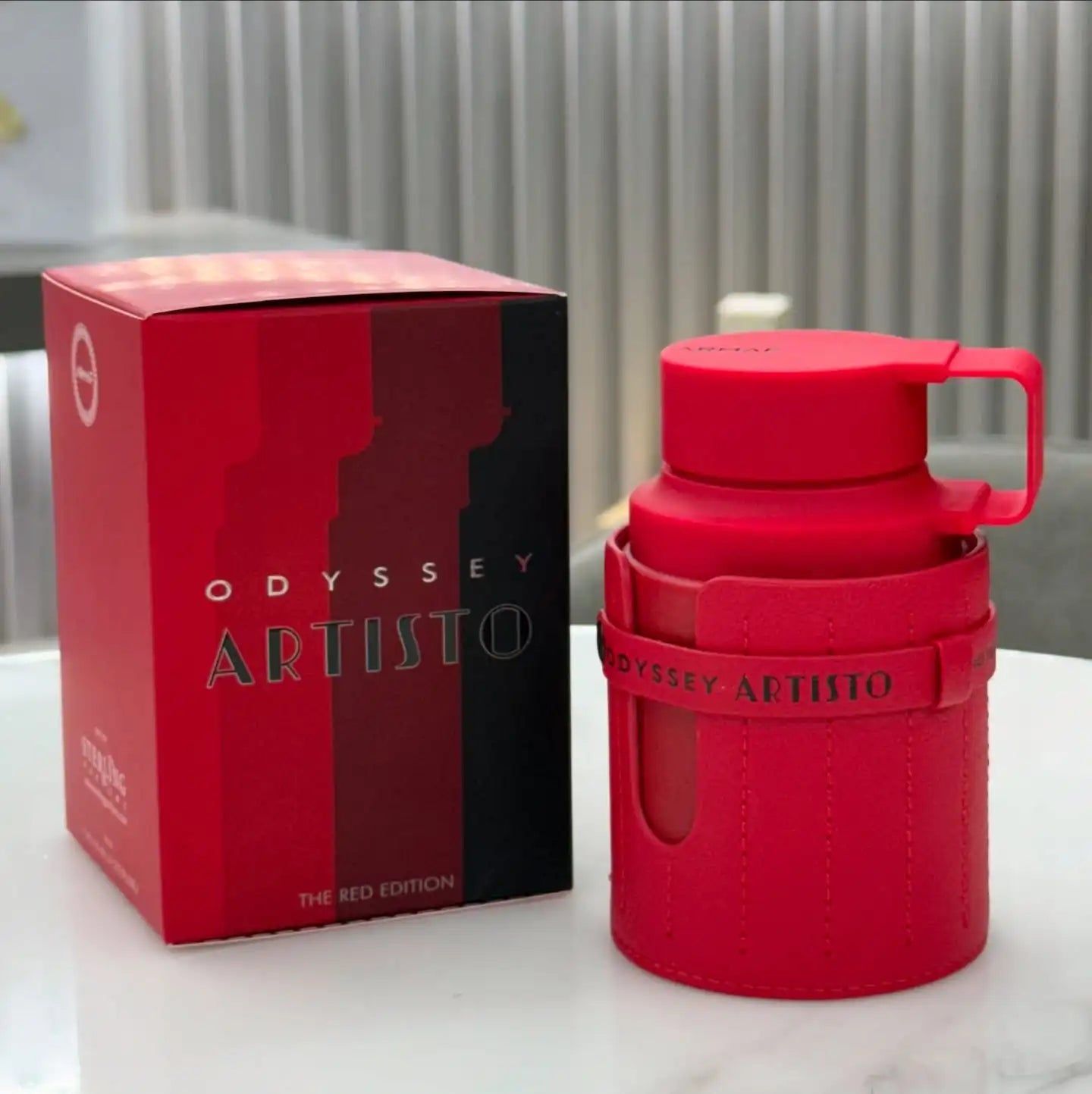 Armaf Odyssey Artisto The Red Edition – Woody, Sweet, Tropical, Warm Spicy – Eau De Parfum Spray Long-Lasting Fragrance for Unisex, 3.40 Ounce / 100 ML