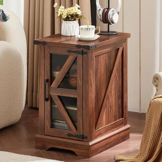 Narrow Night Stand for Small Spaces,
