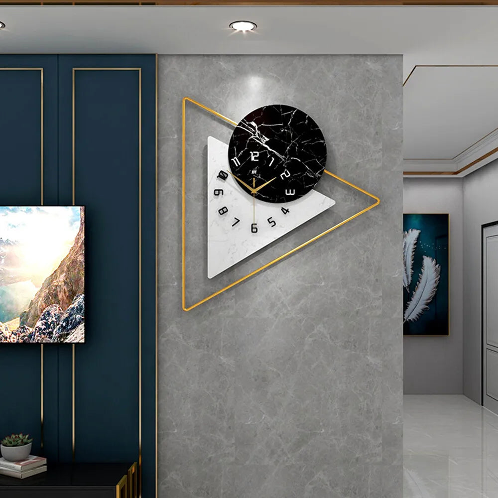 Nordic Modern Wall Clock Decorative Iron Frame Art Piece